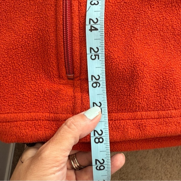 L.L. Bean Men's Sweater Fleece Pullover Orange Long Sleeve Polartec Shirt LG TAL - Picture 13 of 14